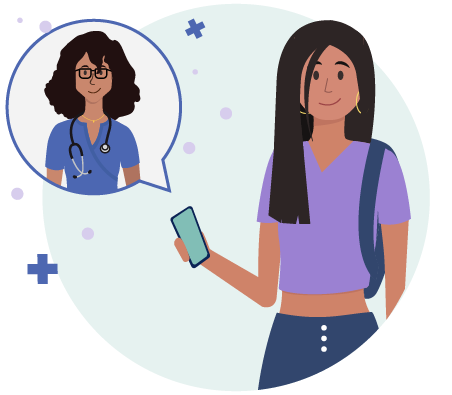 Toe River Health nurse consulting with a patient